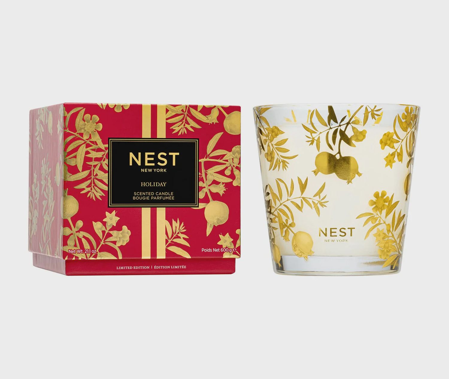 HOLIDAY DECORATIVE 3-WICK CANDLE