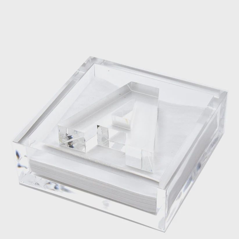 A INITIAL COCKTAIL NAPKIN HOLDER
