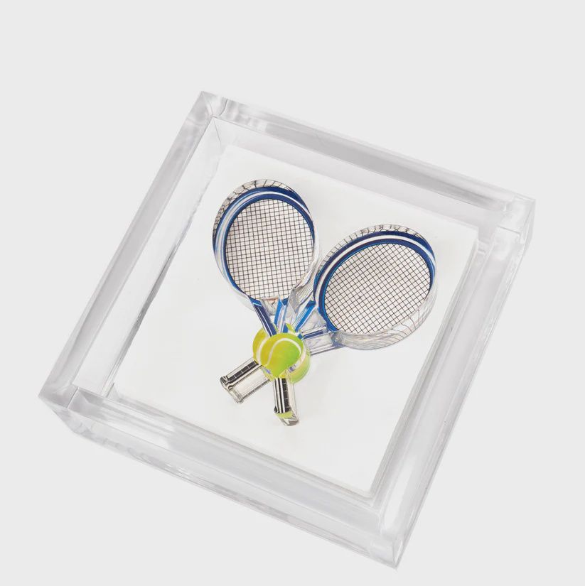 COCKTAIL NAPKIN HOLDER - TENNIS RACQUETS