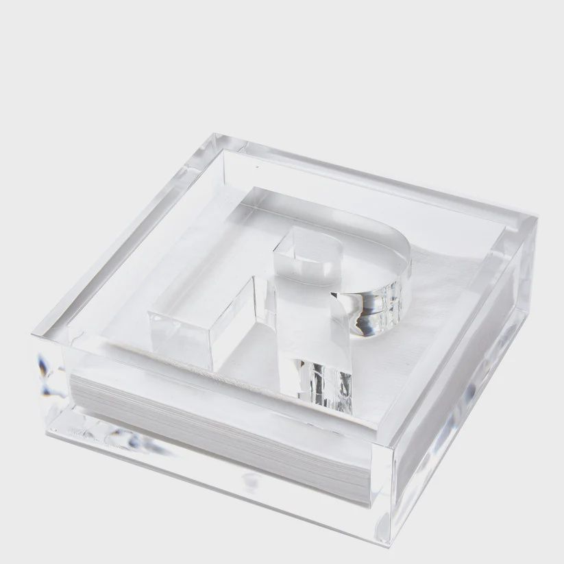 R INITIAL COCKTAIL NAPKIN HOLDER