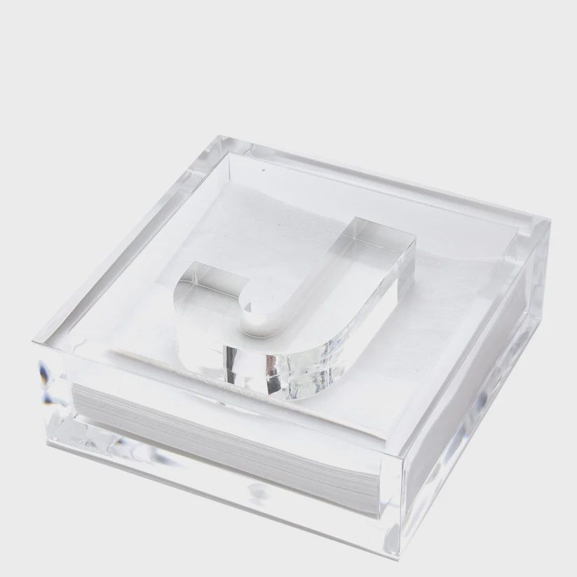 J INITIAL COCKTAIL NAPKIN HOLDER