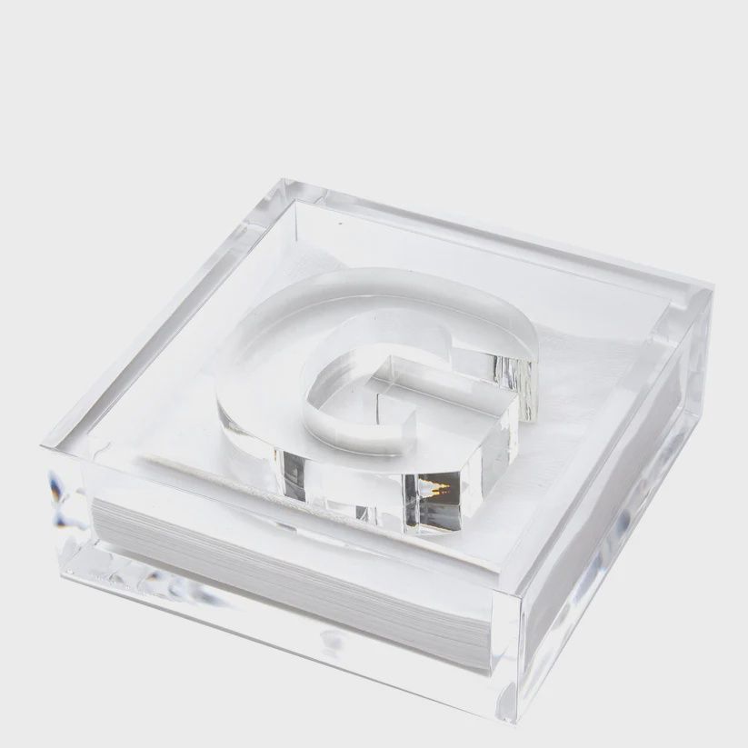 G INITIAL COCKTAIL NAPKIN HOLDER
