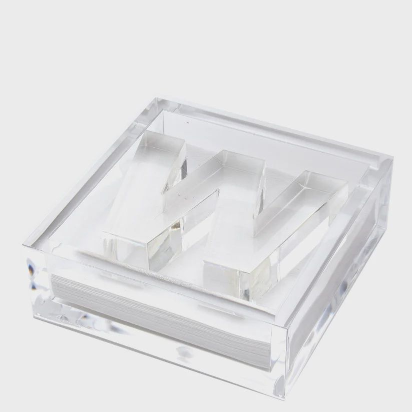 W INITIAL COCKTAIL NAPKIN HOLDER