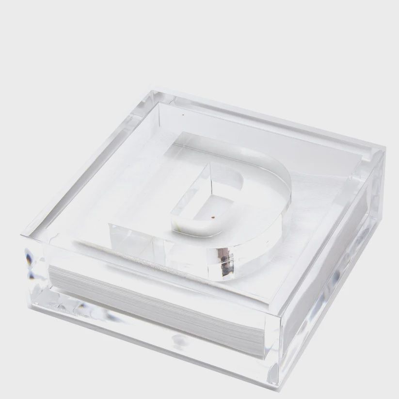 D INITIAL COCKTAIL NAPKIN HOLDER