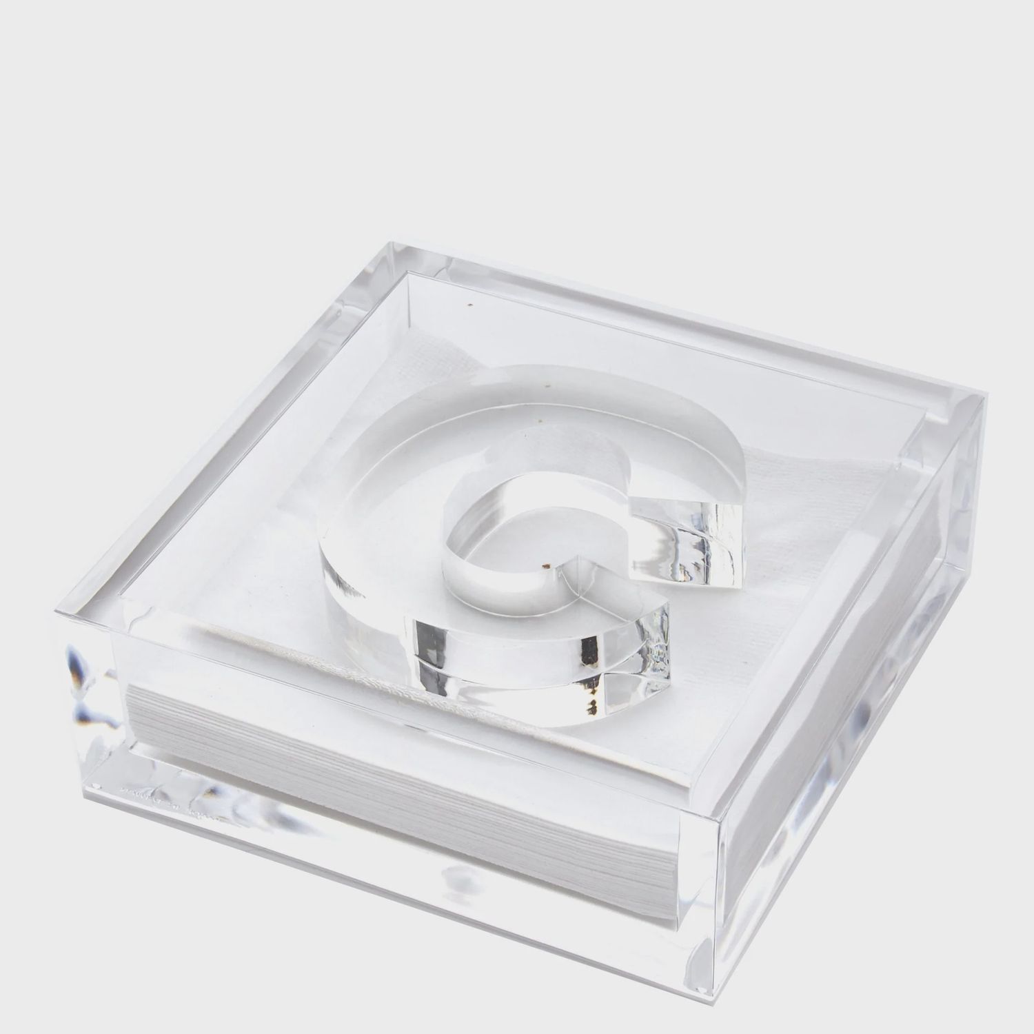 C INITIAL COCKTAIL NAPKIN HOLDER