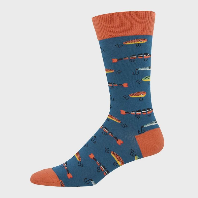 JUST FISHIN&#39; STEEL BLUE SOCKS