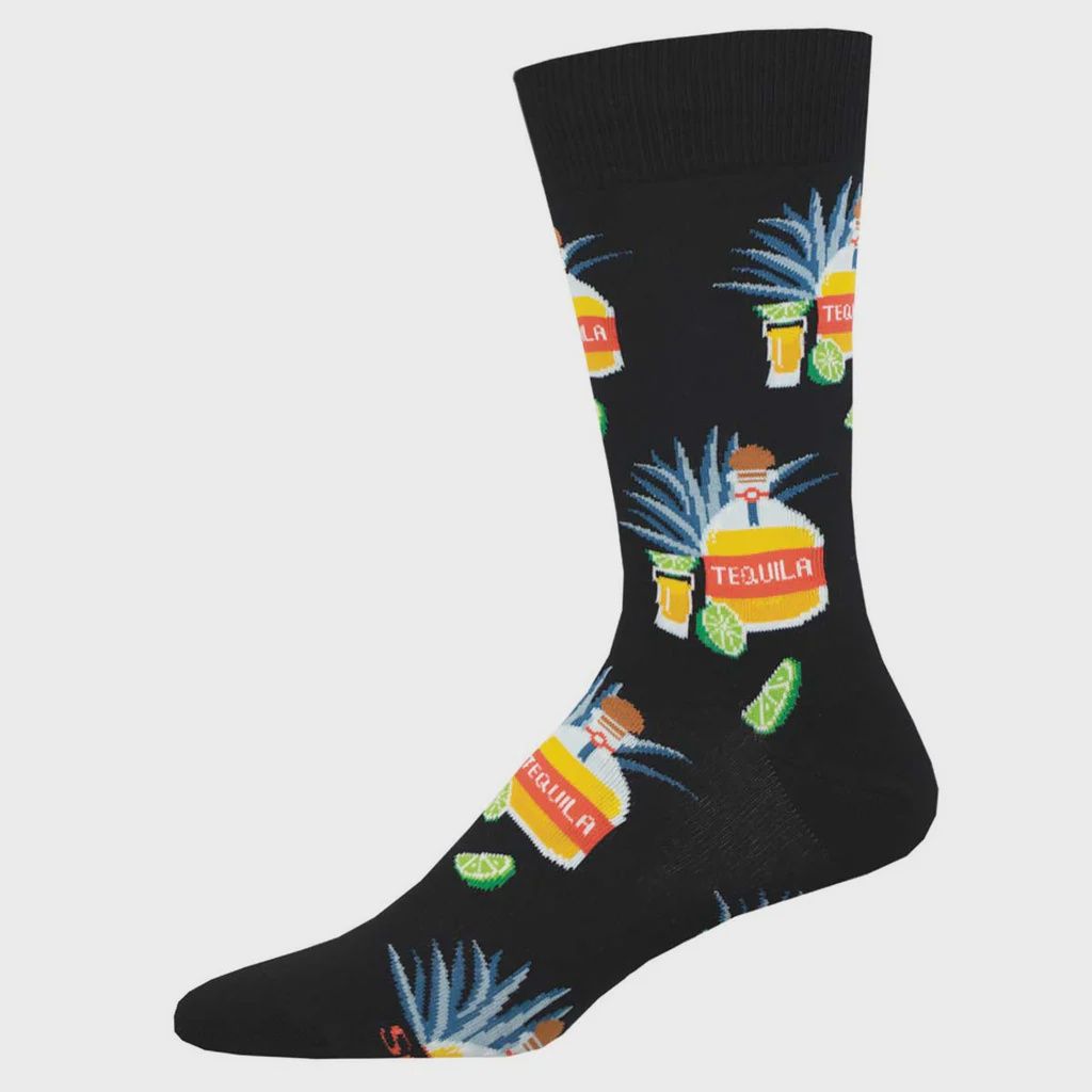TEQUILA AND LIME BLACK SOCKS