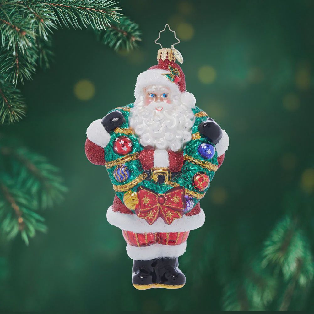 WREATH WRANGLER CLAUS ORNAMENT