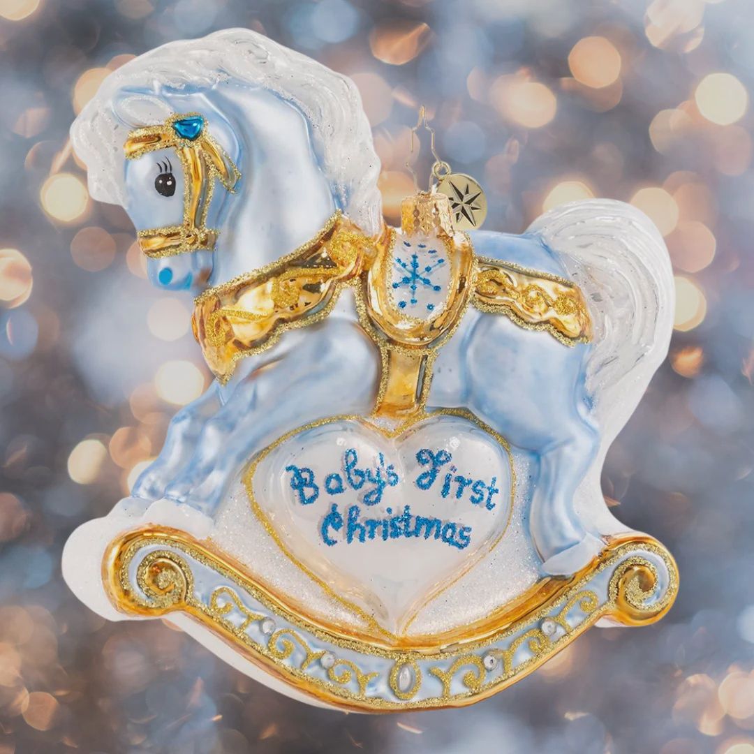 BABYS 1ST CHRISTMAS FOAL ORNAMENT