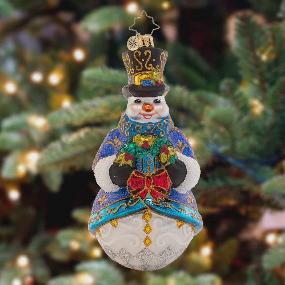 WINTER&#39;S FROST SNOWMAN ORNAMENT