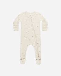 BAMBOO ZIP FOOTIE SNOWMAN 0-3 MONTHS
