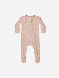 BAMBOO ZIP FOOTIE CANDY CANE 0-3M