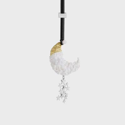 SANTA MOON ORNAMNET WHITE GOLD