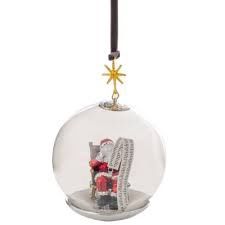 SANTA SNOW GLOBE  ORNAMENT