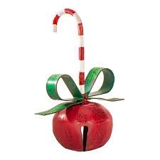CANDY CANE JINGLE BELL ORNAMENT