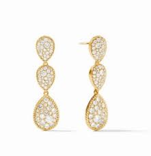 LUNA TEARDROP TIER EARRING CZ