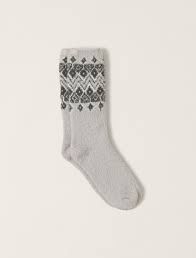 COZYCHIC FAIR ISLE SOCKS MALIBU MIST MULTICOLOR