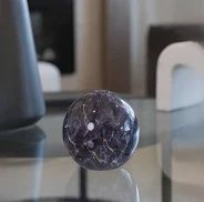 NEVA VASE CHARCOAL MARBLE