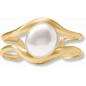 WAVE STONE CUFF PEARL BRACELET