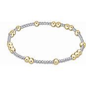 HOPE UNWRITTEN 4MM BEAD BRACLET MIXED METAL