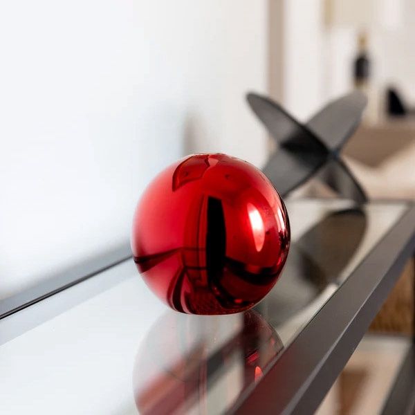 NEVA VASE RED METALLIC