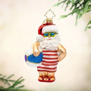 SANTA TAKES A DIP ORNAMENT