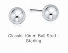 CLASSIC 10MM BALL STUD STERLING SILVER
