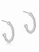 BEADED CLASSIC 1&quot; POST HOOP 2MM STERLING SILVER
