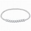 CLASSIC STERLING SILVER 2MM &amp; 4MM BEAD BRACELET
