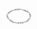 CLASSIC JOT PATTERN 4MM STERLING SILVER BEAD BRACELET