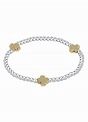 EXTENDS SIGNATURE CROSS STERLING SILVER MIXED METAL 3MM BRACLET