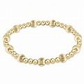 EXTENDS CLASSIC SINCERITY 6MM GOLD MIXED METAL BEAD BRACELET
