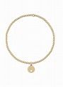 CLASSIC GOLD 2MM BEAD BRACELET INSPIRE SM GOLD CHARM