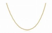 17&quot; CHOKER CLASSIC 2.5MM GOLD BEAD NECKLACE