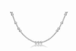 17&quot; CHOKER HOPE UNWRITTEN 4MM STERLING SILVER NECKLACE