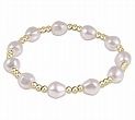 SIGNATURE CROSS ADMIRE PEARL 3MM BEAD BRACELET GOLD