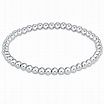 EXTENDS CLASSIC STERLING SILVER 4MM BEAD BRACELET