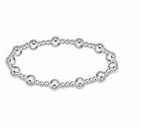 EXTENDS CLASSIC SINCERITY STERLING SILVER 6MM BEAD BRACELET