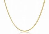 17&quot; CHOKER HERRINGBONE CHAIN GOLD
