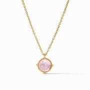 FLEUR DE LIS GOLD CLEAR CRYSTAL NECKLACE