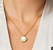 HONEYBEESOLITAIRE NECKLACE PEARL
