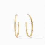 CRESCENT STONE HOOP PEARL LARGE
