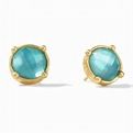 HONEY STUD BAHAMIAN BLUE EARRING