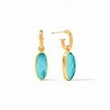HONEYBEE HOOP &amp; CHARM BAHAMIAN BLUE EARRING