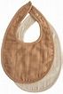 MUSLIN BIB 2 PACK TAN FROG