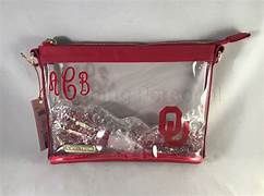 OKLAHOMA OU SMALL CLEAR CROSSBODY PURSE