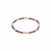 WORTHY PATTERN 3MM BEAD BRACLET RUBY