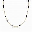 15&quot; CHOKER HOPE UNWRITTEN GEM FACETED ONYX NECKLACE