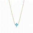 18&quot; SM TURQUOISE CROSS NECKLACE