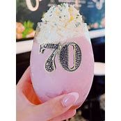 70TH BIRTHDAY STEMLESS WINE GLASS